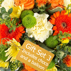 Gorgeous Florist Choice Vase Arrangement with Chocolates &amp; Balloon