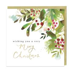 Mistletoe and Merry Christmas card