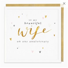 Wife Happy Anniversary Card
